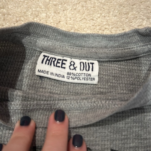 Three & Out Long Sleeve Tee Shirt - Picture 2 of 3